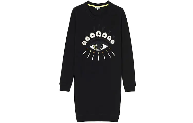 KENZO FW21 Long Sleeved Dress Women's Black