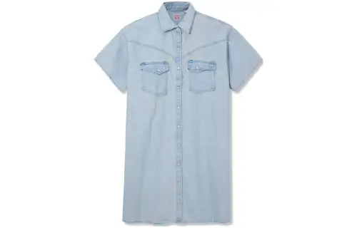 Levis Short Sleeved Dress Women's Blue