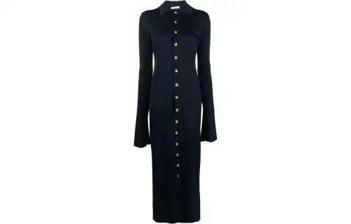 THE ROW Long Sleeved Dress Women's Marine Blue