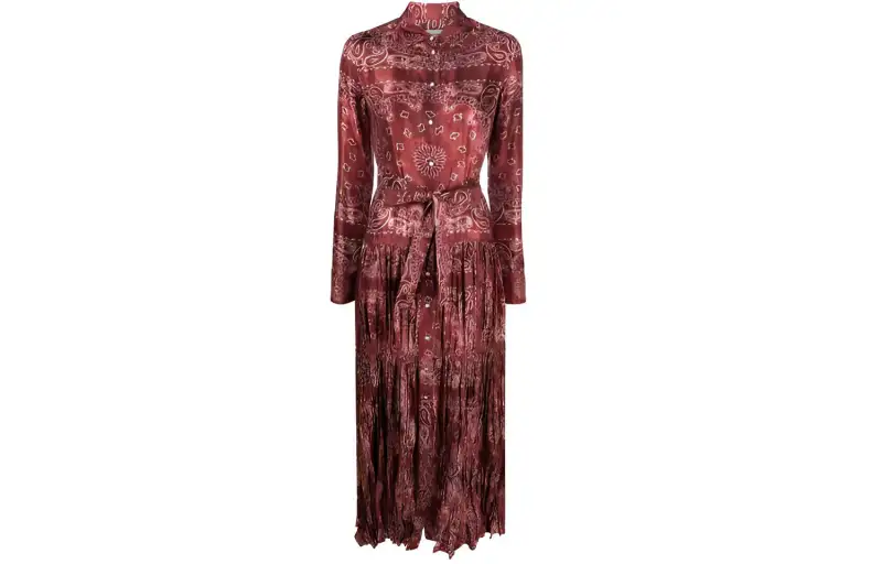 Collection paisley-print shirt dress