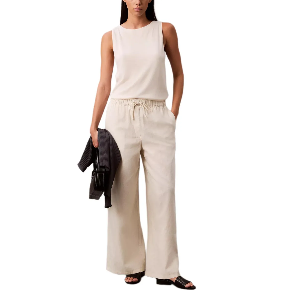 CALVIN KLEIN Casual Pants Women's Ecru