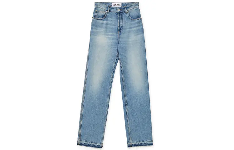 LOEWE SS22 Jeans Women's Washed Denim Blue