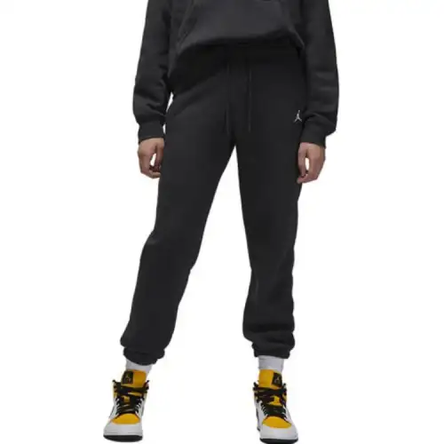 Jordan Brooklyn Knitted Sweatpants Women's Black Moderate Cuffed Pants