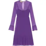 silk chiffon midi dress