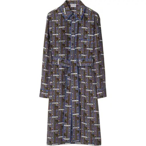 Burberry Long Sleeved Dress Women's Knight Blue