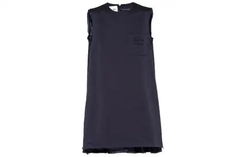 MIU MIU SS22 Sleeveless Dress Women's Dark Blue