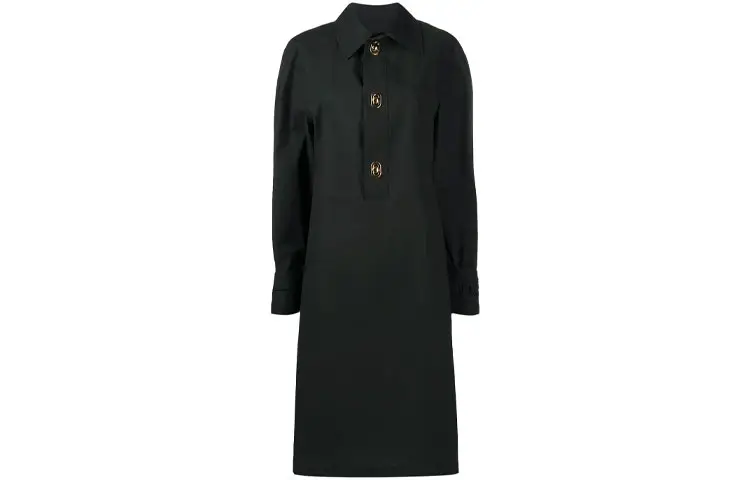 Bottega Veneta Long Sleeved Dress Women's Black