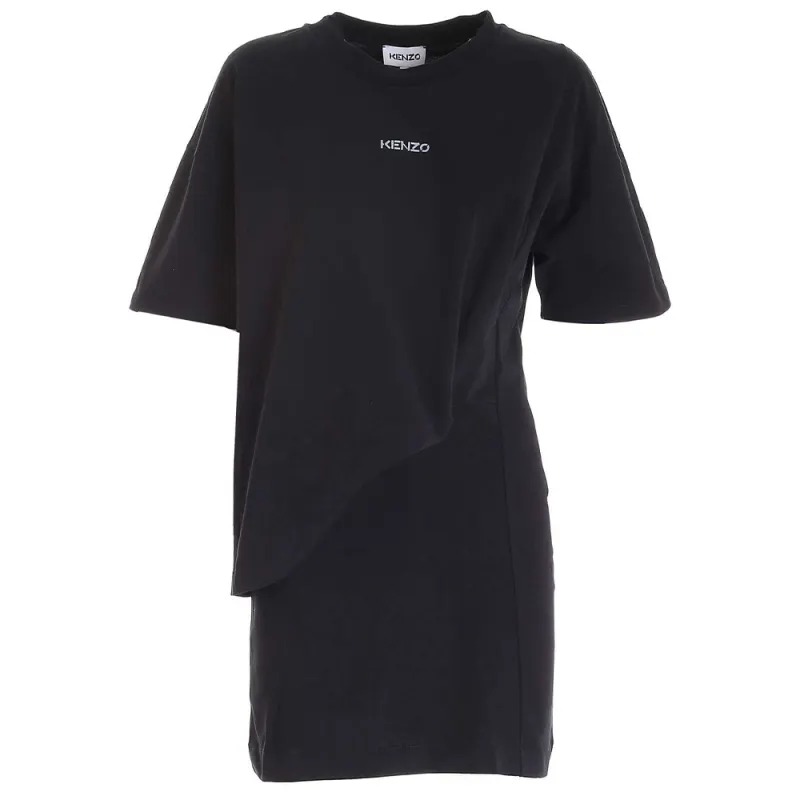 KENZO Logo Printed Crewneck Mini T Shirt Dress