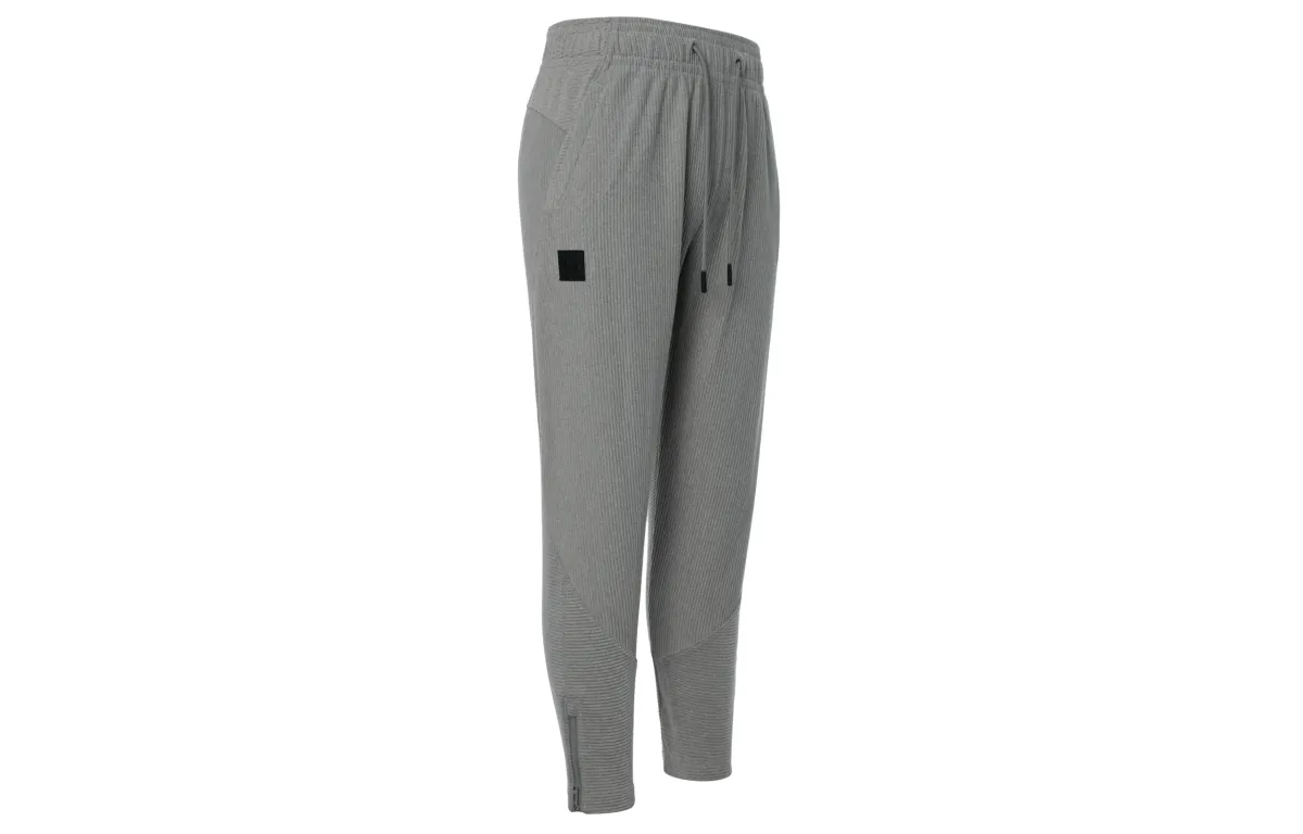 Under Armour Ottoman Knitted Sweatpants Women's Gray Thickened Straight Fit Pants