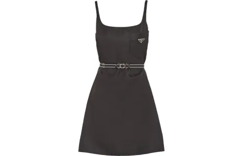 PRADA Sleeveless Dresses Women's Black Moderate