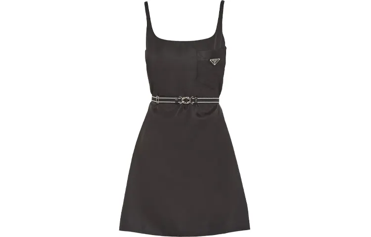 PRADA Sleeveless Dresses Women's Black Moderate