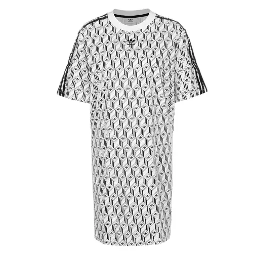 Adidas Originals Short Sleeved Dress Women's White/Black