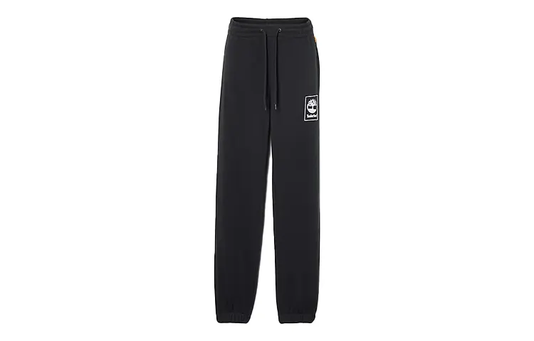 Timberland Knitted Sweatpants Women's Black Moderate Cuffed Pants