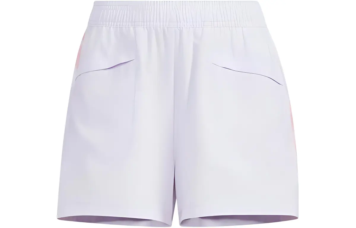 Adidas Casual Shorts Women's Light Purple Moderate Straight Fit Pants