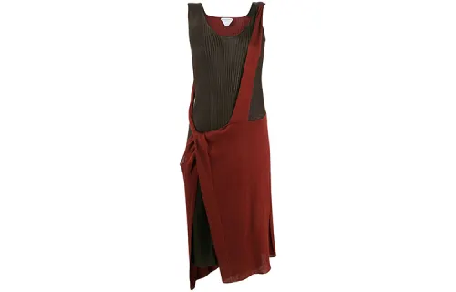 Bottega Veneta Deconstructed Sweater Dress 'Brown'