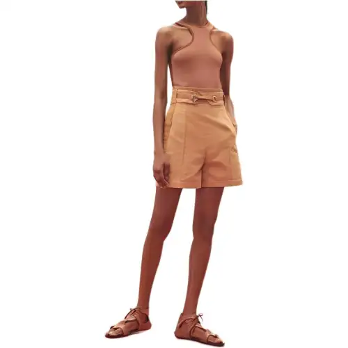 HERMES Casual Shorts Women's Brown Moderate