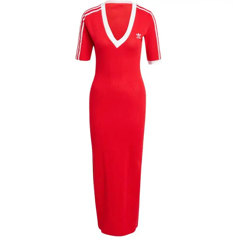 Adidas Originals Adicolor 3-Stripes Knit V-Neck Dress
