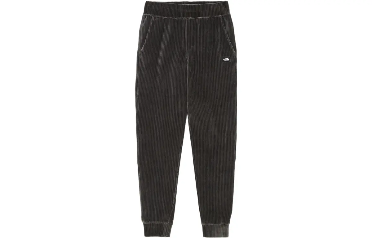 THE NORTH FACE Knitted Sweatpants Women's Black Moderate Cuffed Pants