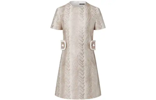 LOUIS VUITTON Short Sleeved Dress Women's Beige