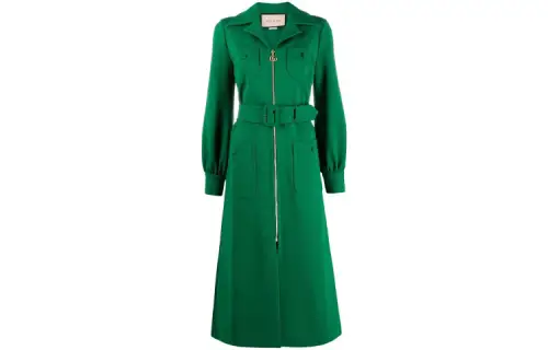 GUCCI FW21 Long Sleeved Dress Women's Green