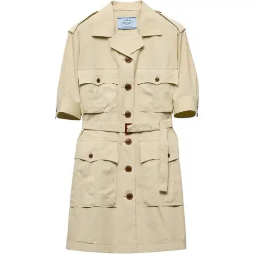 Prada Short-Sleeved Belted Dress