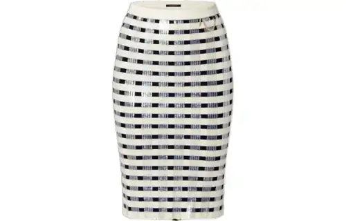LOUIS VUITTON Knit Long Skirt Women's Black White