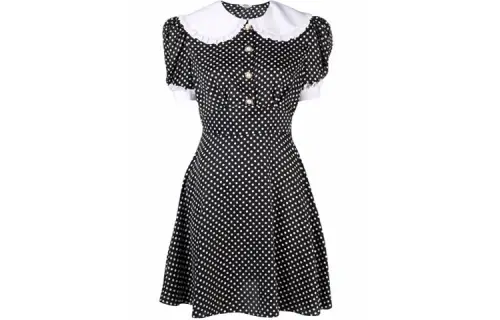 MIU MIU Short Sleeved Dress Women's Black