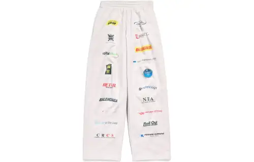 Balenciaga SS24 Knitted Sweatpants Loose Fit Women's Ecru
