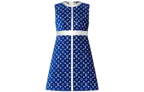 LOUIS VUITTON SS22 Sleeveless Dress Women's Blue