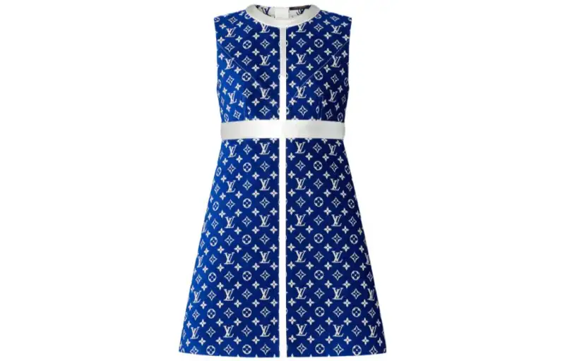 LOUIS VUITTON SS22 Sleeveless Dress Women's Blue