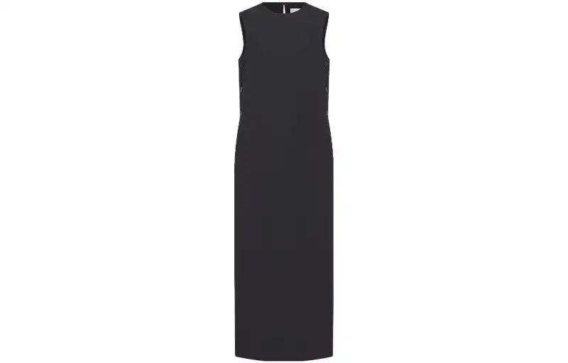 DIOR Sleeveless Dresses Women's Black Crew Neck