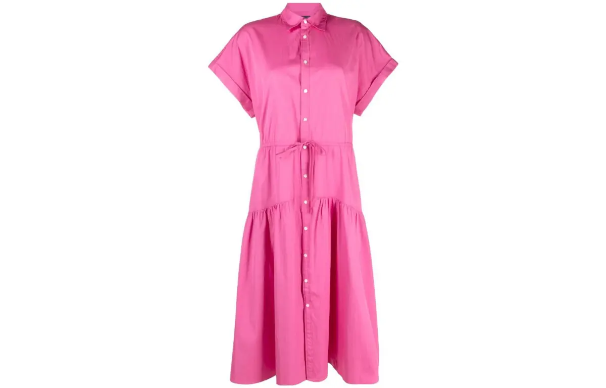 【Previous Season】Canna tiered cotton shirtdress