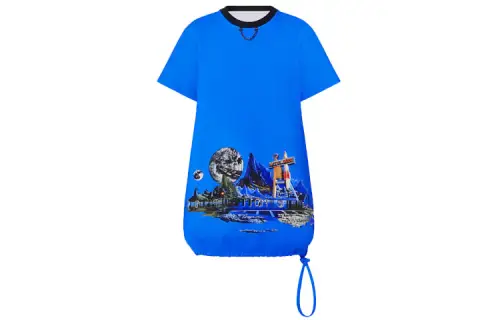 LOUIS VUITTON Cosmic Motel Print Balloon T Shirt Dress