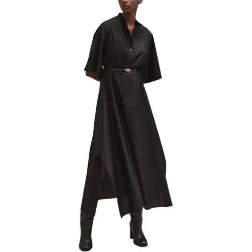 HERMES FW24 Short Sleeved Dress Women's Black