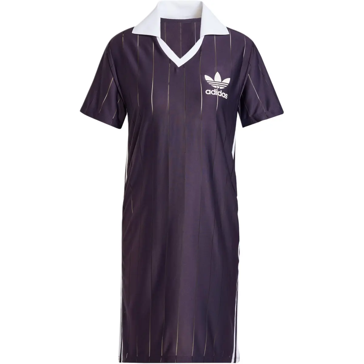 Adidas Originals ADICOLOR PINSTRIPE DRESS Short Sleeved Dress Women's Purple
