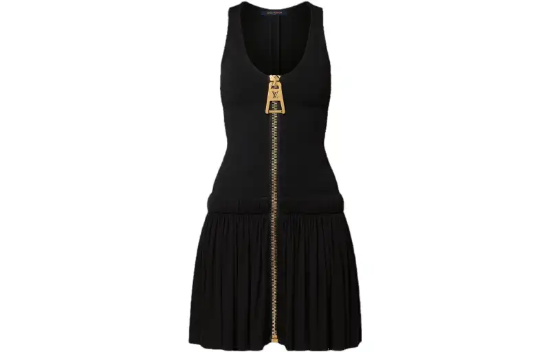 LOUIS VUITTON SS23 Sleeveless Dress Women's Black