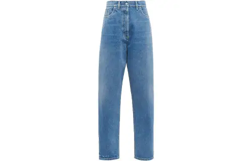 PRADA Jeans Women's Blue Moderate Straight Fit Pants
