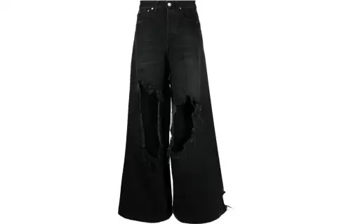 Vetements Jeans Women's Black Moderate Flared Pants