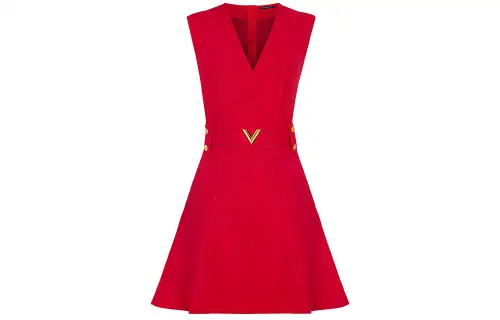 LOUIS VUITTON Sleeveless Dress Women's Red