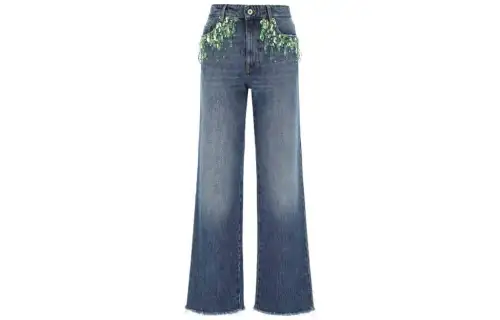 MIU MIU FW22 Jeans Women's Denim Blue