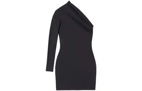 Balenciaga FW22 Long Sleeved Dress Slim Fit Women's Black