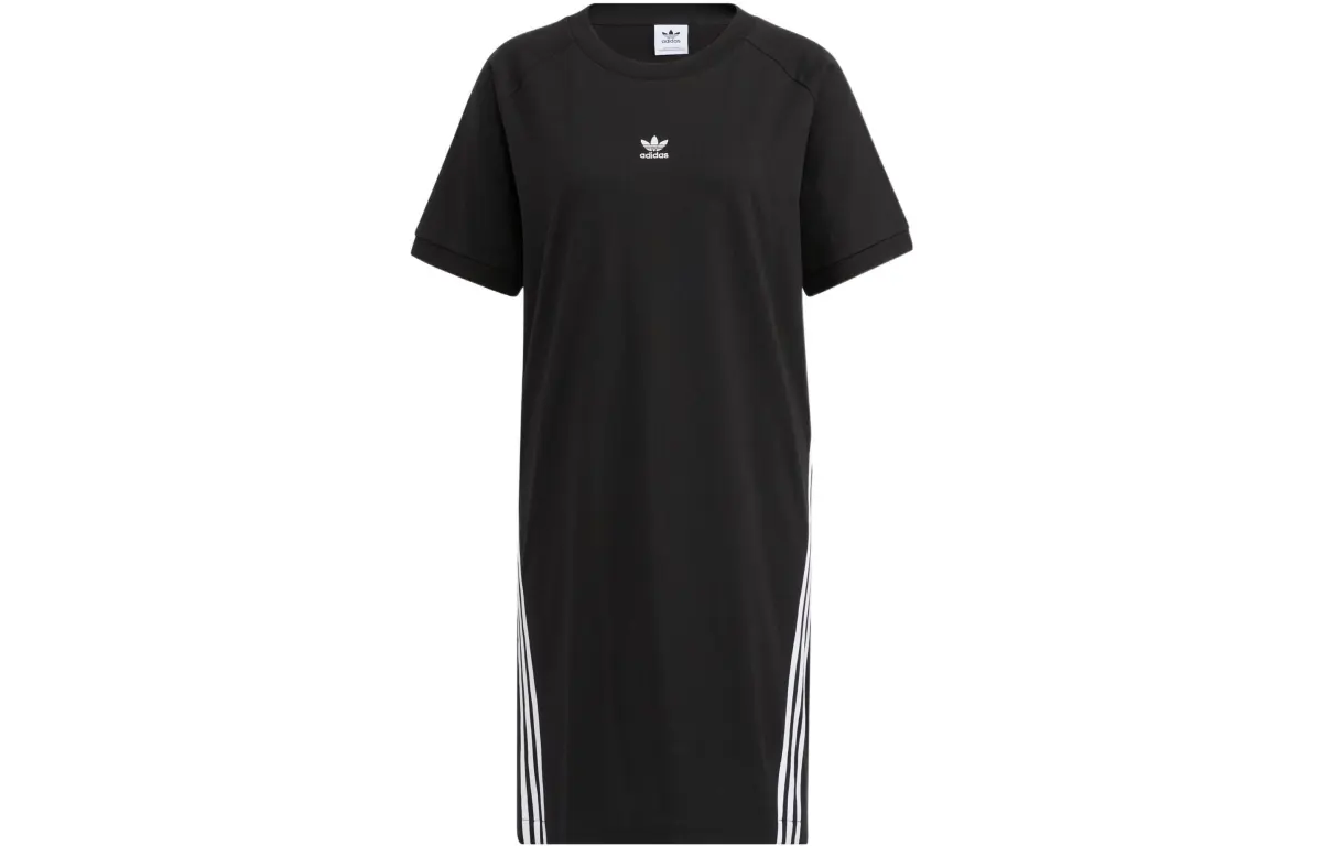 Adidas Originals Sophe 3 Stripes Short Sleeved Dress Women's Black