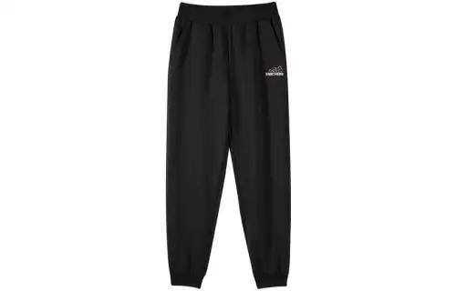 Skechers Knitted Sweatpants Women's Carbon Black Thickened Cuffed Pants