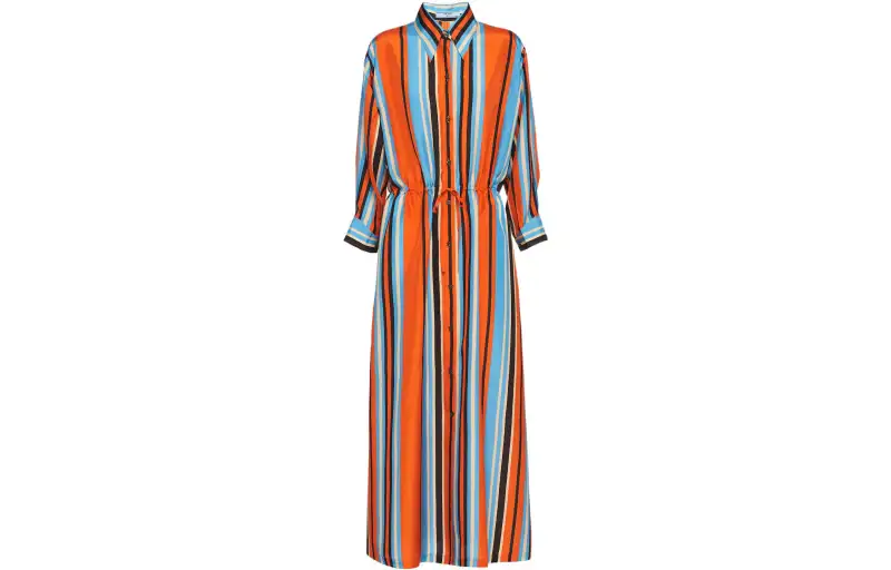 PRADA SS22 Long Sleeved Dress Women's Multicolor