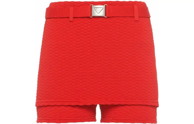 PRADA Casual Shorts Women's Red Moderate