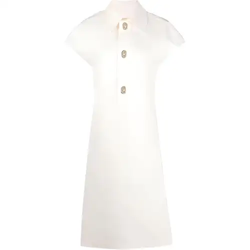 Bottega Veneta FW21 Short Sleeved Dress Women's White
