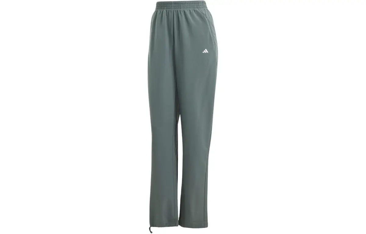 Adidas Training Pants Knitted Sweatpants Women's Gray Green