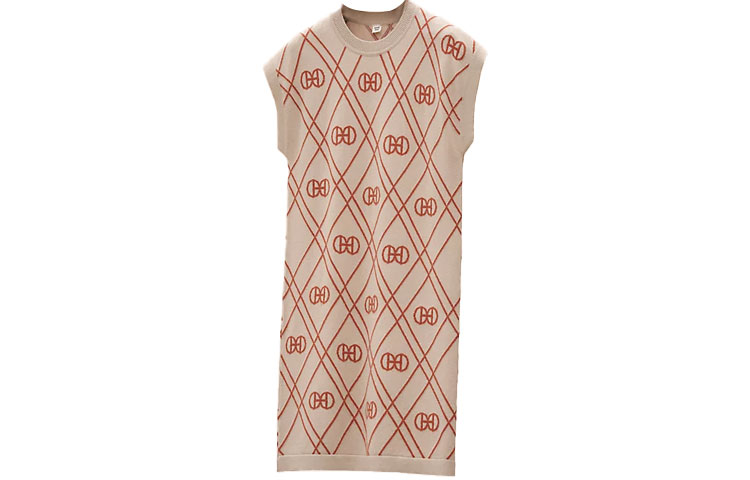 HERMES SS22 Short Sleeved Dress Women's Clay Beige