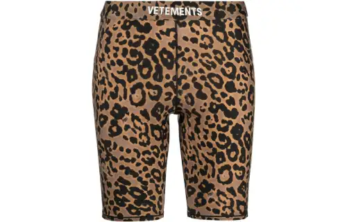 Vetements Leopard-print Biker Shorts