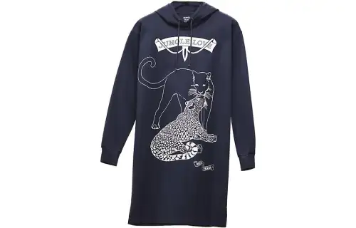 HERMES FW22 Long Sleeved Dress Women's Blue